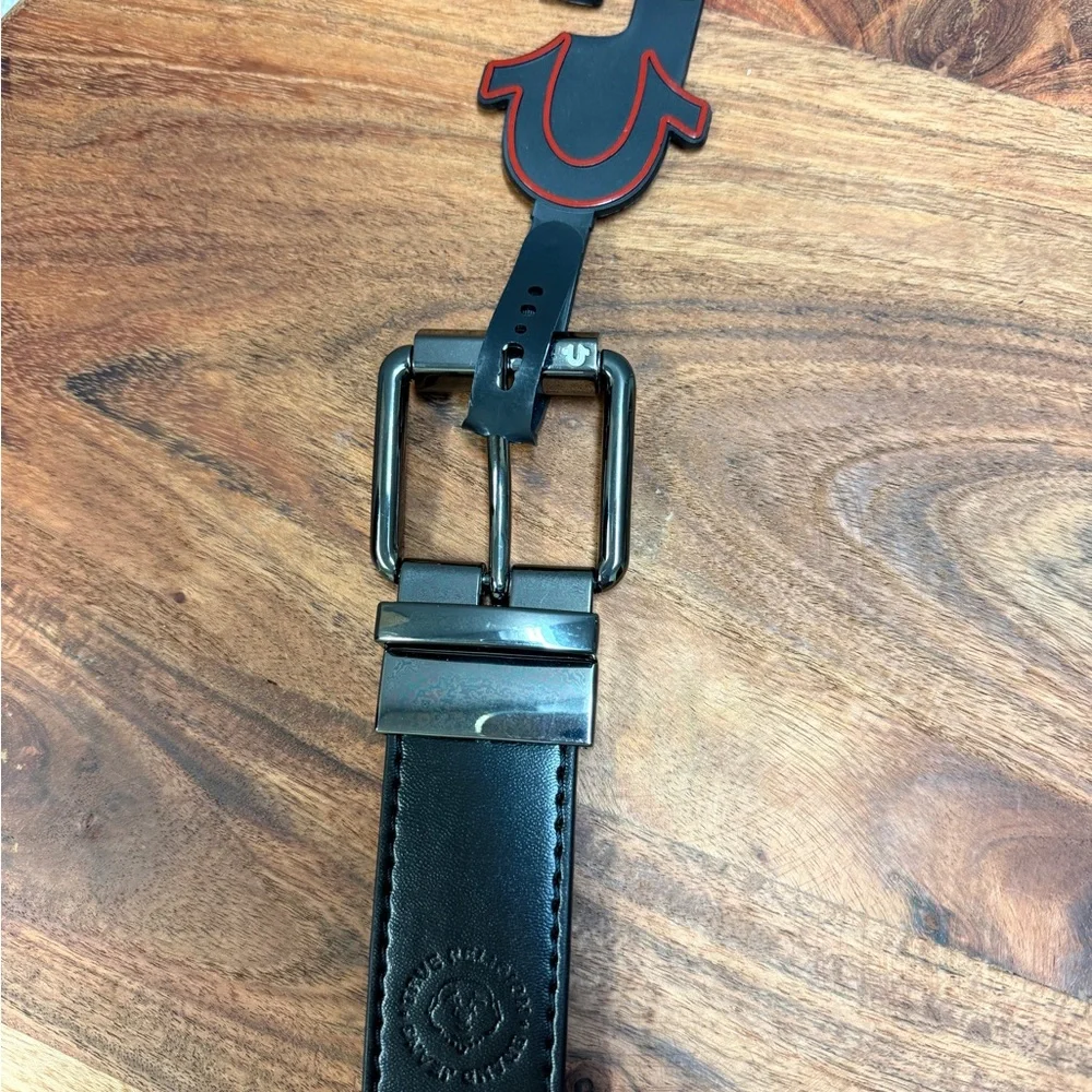True Religion Black and Brown Men's Belt  sz 36‎